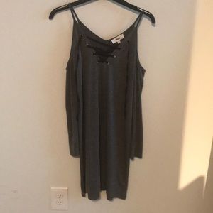 Fall grey flowy dress